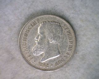 Brazil 500 Reis 1888 Silver Brasil Coin photo