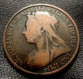 Old,  United Kingdom,  Gb.  1896 1 Penny Queen Victoria 