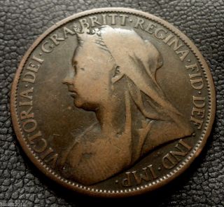 Old United Kingdom,  Gb.  1899 1 Penny Queen Victoria 