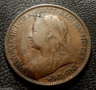 Old United Kingdom,  Gb.  1900 ½ Penny Queen Victoria 