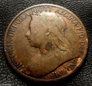 Old United Kingdom,  Gb.  1900 1 Penny Queen Victoria 