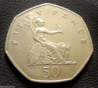 United Kingdom,  Gb.  1997 50 Pence Elizabeth 