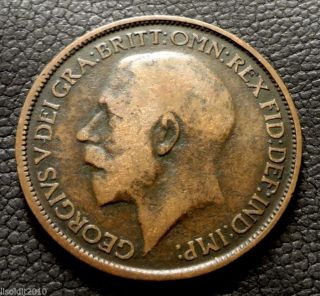 United Kingdom,  Gb.  1923 ½ Penny George V Seated Britannia Coin photo