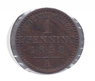 German States Lippe - Detmold 1 Pfennig 1858 - A Ef Km 260 photo