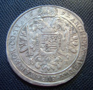 Austria - Hungary / Silver 1 Thaler / Leopold I.  / 1692 K - B photo