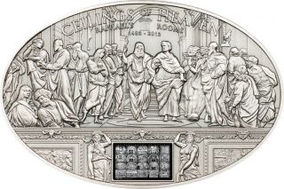 Nano Raphael Rooms Ceilings Of Heaven Silver Coin 5$ Cook Islands 2013 photo