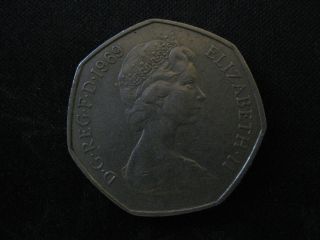 Great Britain 50 Pence,  1969 photo