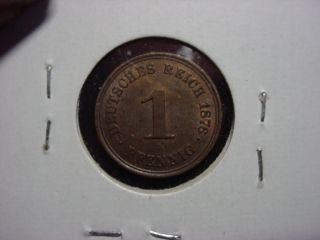 1876 - A 1 Pfennig German Km 1 Ch Au photo