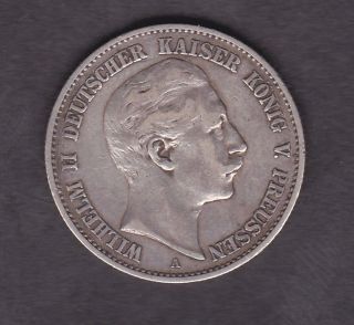 Germany,  Prussia,  2 Mark,  Silver,  1893 photo