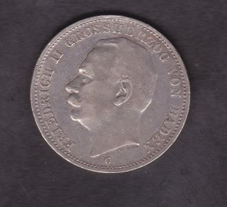 Germany,  Baden,  3 Mark,  Silver,  1912 photo