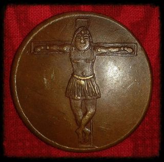 1840 Jesus Christ East India Company Ukl Half Anna Very Rare Token Coin E6 photo