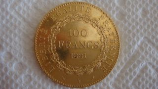 100 Francs Gold 1881 photo