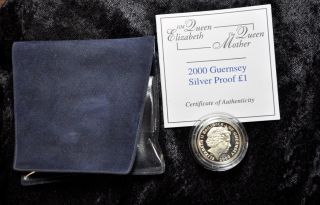 2000 Guernsey Silver Proof One Pound photo