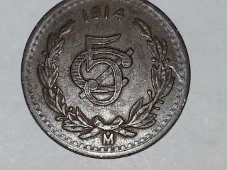 Mexico 5 Centavos,  1914 photo