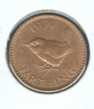 1939 British Farthing Coin photo