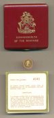 Bahamas 50 Dollars 1975 Proof Gold Coin In Presentation Box Wceriticate,  Qeii North & Central America photo 2