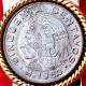 1983 Mexico 50 Centavos Xf Coin Head W.  Headdress Hinged Money Clip Mexico photo 1