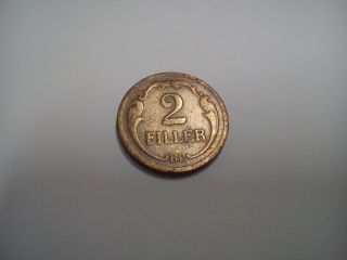 Hungary - 2 Filler (world War Ii.  Horthys Coin) - 1935 - Vf photo