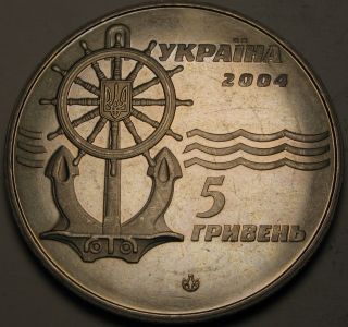 Ukraine 5 Hryven 2004 - Copper/nickel/zinc - “captain Belousov” - Xf/aunc photo