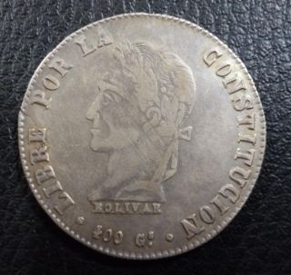 Bolivia Silver Coin 8 Soles Km138.  6 Xf - 1861 F.  J. photo