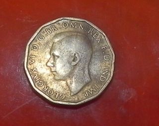 1942 Three Pence Coin - Great Britain photo