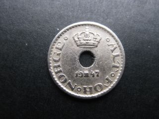Norway 1947 10 Ore Coin 