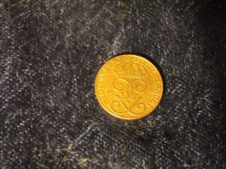 Foreign Sweden 1950 Ore Vintage Swedish Copper Cent Coin - Flip photo