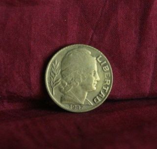 1947 Argentina 5 Centavos Aluminum - Bronze World Coin Liberty Cap Km40 photo