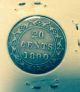Silver 1890 Foundland 20 Cents Coin Coins: World photo 3