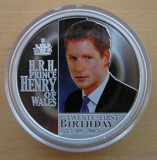 Prince Henry Of Wales 1oz Silver Proof Coin 2005 $1 Australia: Prince Harry photo