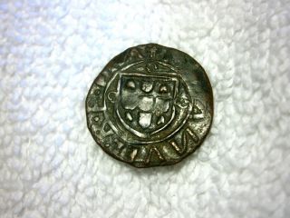 Portugal: Very Scarce Hammered Ceitil1495 - 1521 Extremely Fine (emmanuel I) photo