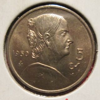 1950 M 5 Centavos Bu Coin photo