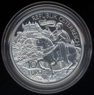 Austria Richard The Lionheart 10 Euro Silver Coin 2009 Proof Tales & Legends photo