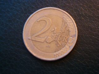 German 2002 2 Euro Bi - Metallic Coin German (european Union Euro) 2002 photo