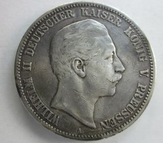 Prussia Silver 5 Mark 1904a photo