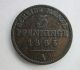 Prussia Copper 3 Pfennig 1865a Germany photo 1
