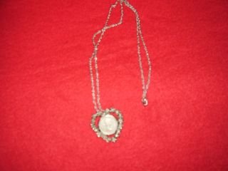 Vintage 1964 Sixpence Canadian Coin Necklace In Heart Setting With Chain photo