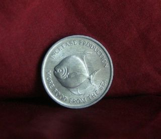5 Cents Singapore 1971 World Coin Unc Luster Km8 Pomfret Fish Fao photo