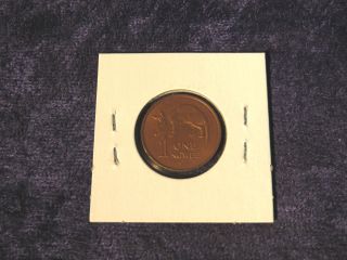 Foreign Zambia 1983 1 Ngwee Zambian Cent Coin - Flip photo