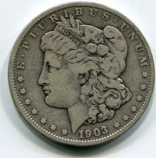 Morgan Dollar,  1903o Scarce.  9000 Silver.  7734oz Actual Silver Weight Head Left photo