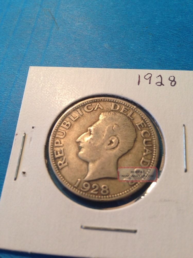 1928 Ecuador Dos (2) Sucre Ley 0.  720.  Ten Grams In Phila,  Usa.  Silver South America photo