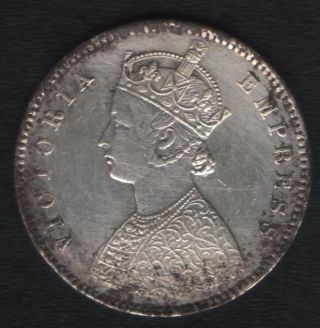 British India 1/2 Rupee Victoria Empress 1897 ' B ' Look photo