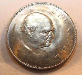 1965 Great Britain Crown Coin - Winston Churchill Great Luster photo