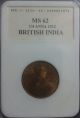 India - British 1/4 Anna,  1912 Coins: World photo 2