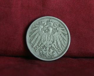Germany Empire 10 Pfennig 1907 G World Coin Km12 German Reich Crown Eagle Shield photo