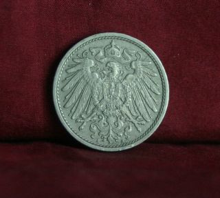 Germany Empire 10 Pfennig 1912 A World Coin Km12 German Reich Crown Eagle Shield photo