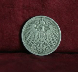 Germany Empire 10 Pfennig 1902 D World Coin Km12 German Reich Crown Eagle Shield photo