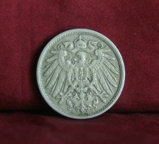 Germany Empire 10 Pfennig 1911 E World Coin Km12 German Reich Crown Eagle Shield photo