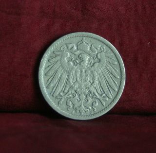 Germany Empire 10 Pfennig 1905 J World Coin Km12 German Reich Crown Eagle Shield photo