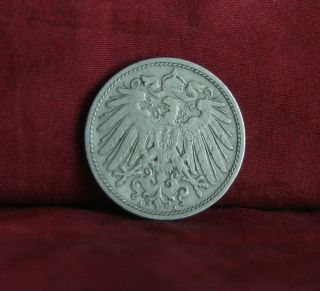 Germany Empire 10 Pfennig 1901 A World Coin Km12 German Reich Crown Eagle Shield photo